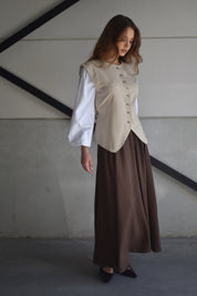 Blouse inclusief mouwen - beige