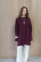 Dunne oversized shirt - Aubergine