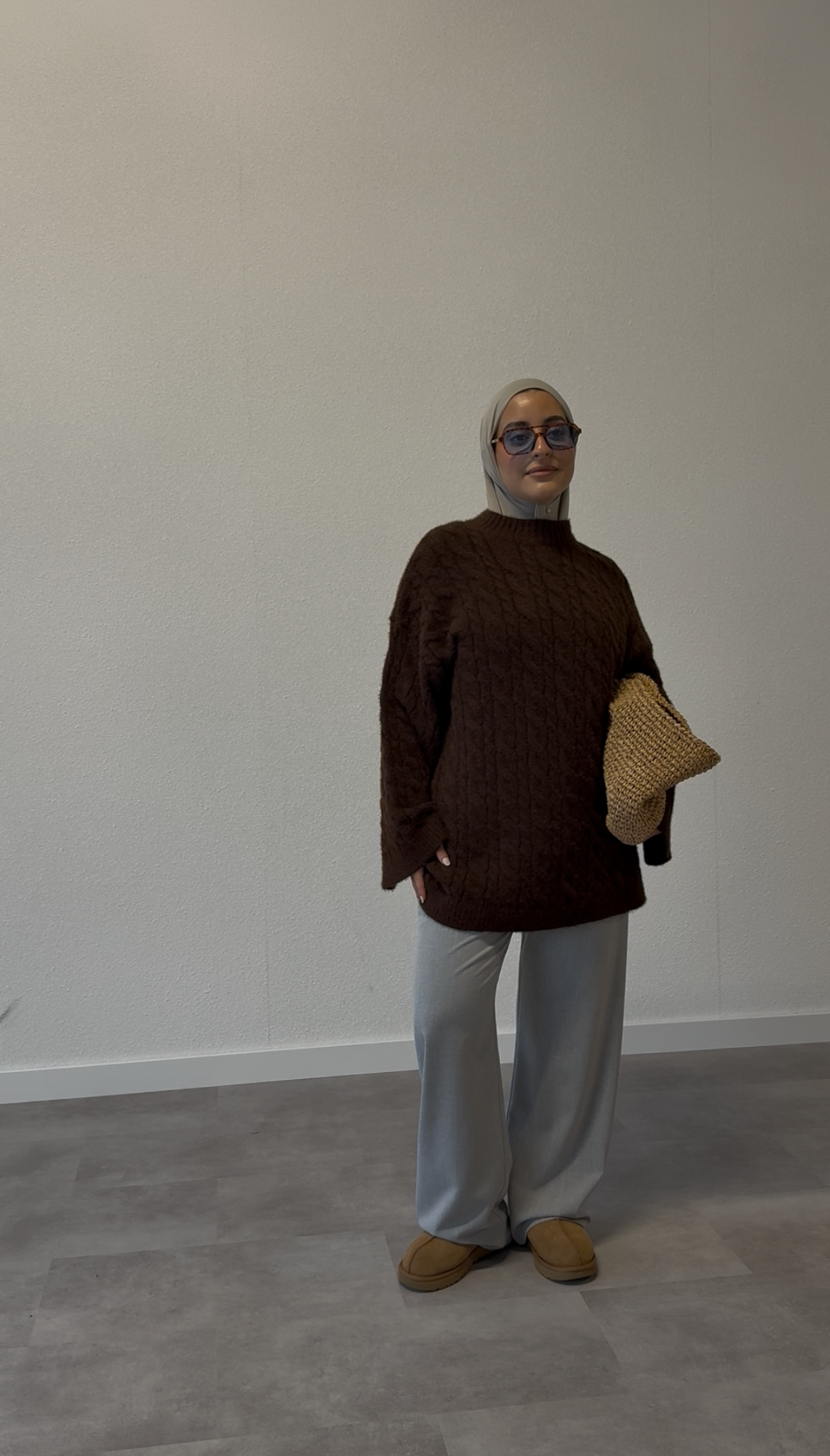 Kabeltrui - donkerbruin