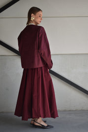 Oversized blouse - bordeaux