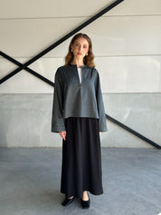 Oversized blouse - petrol