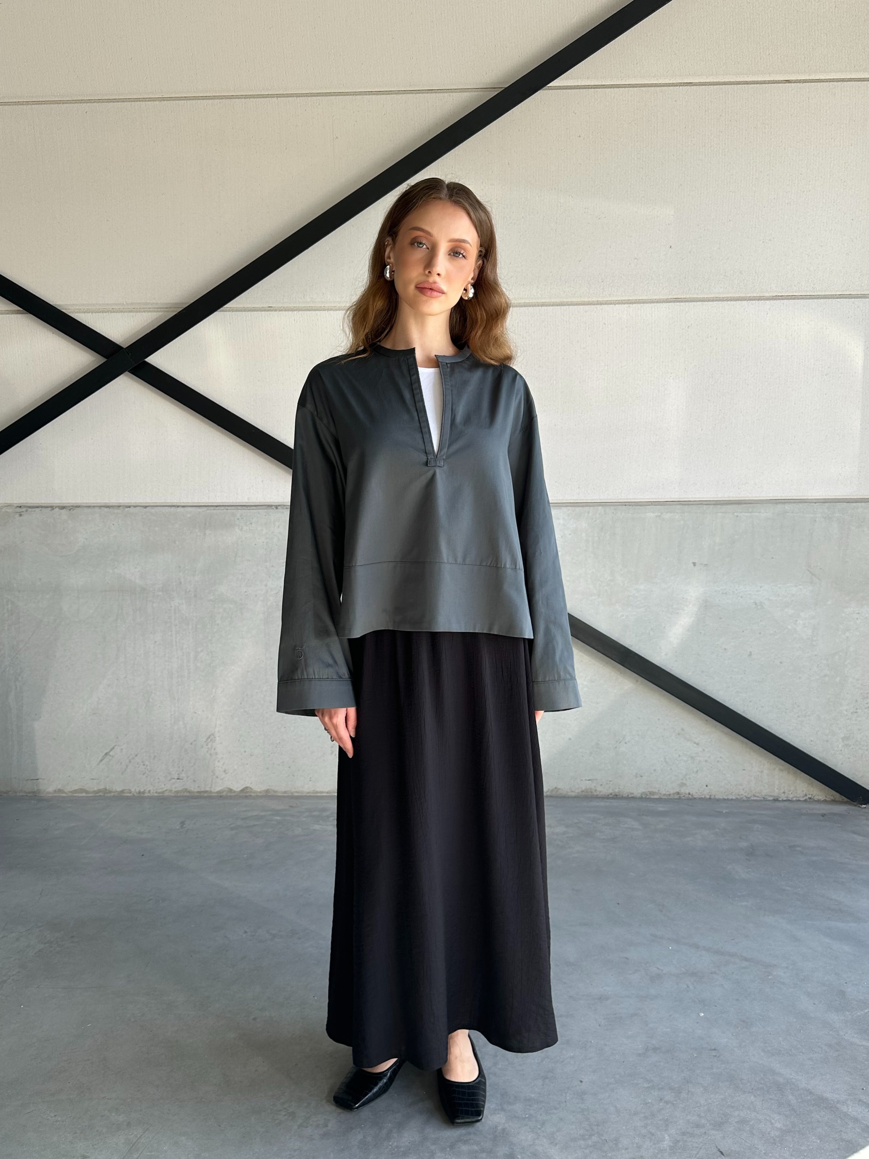 Oversized blouse - petrol