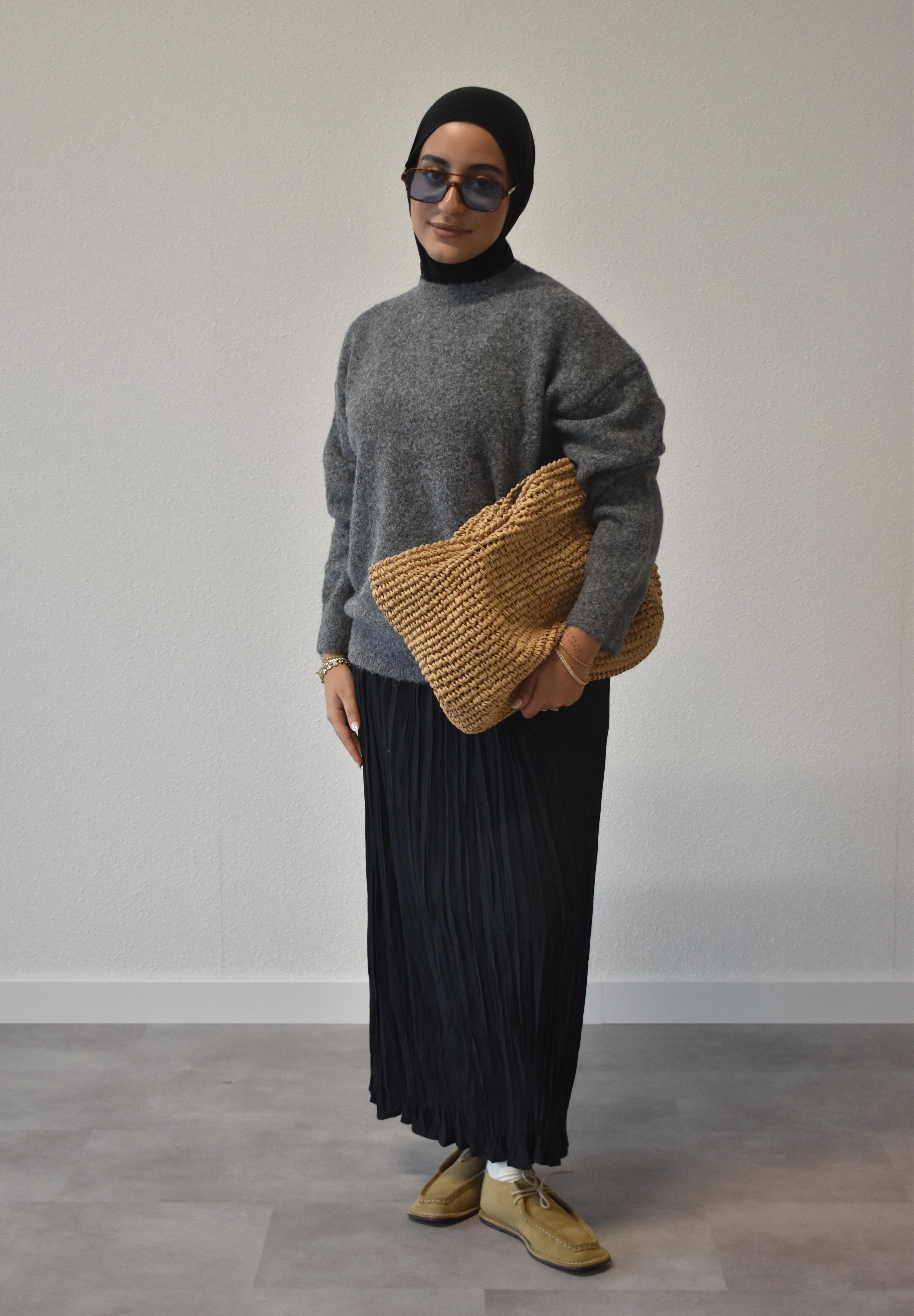 Oversized trui - antraciet