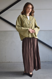 Oversized blouse - olijf
