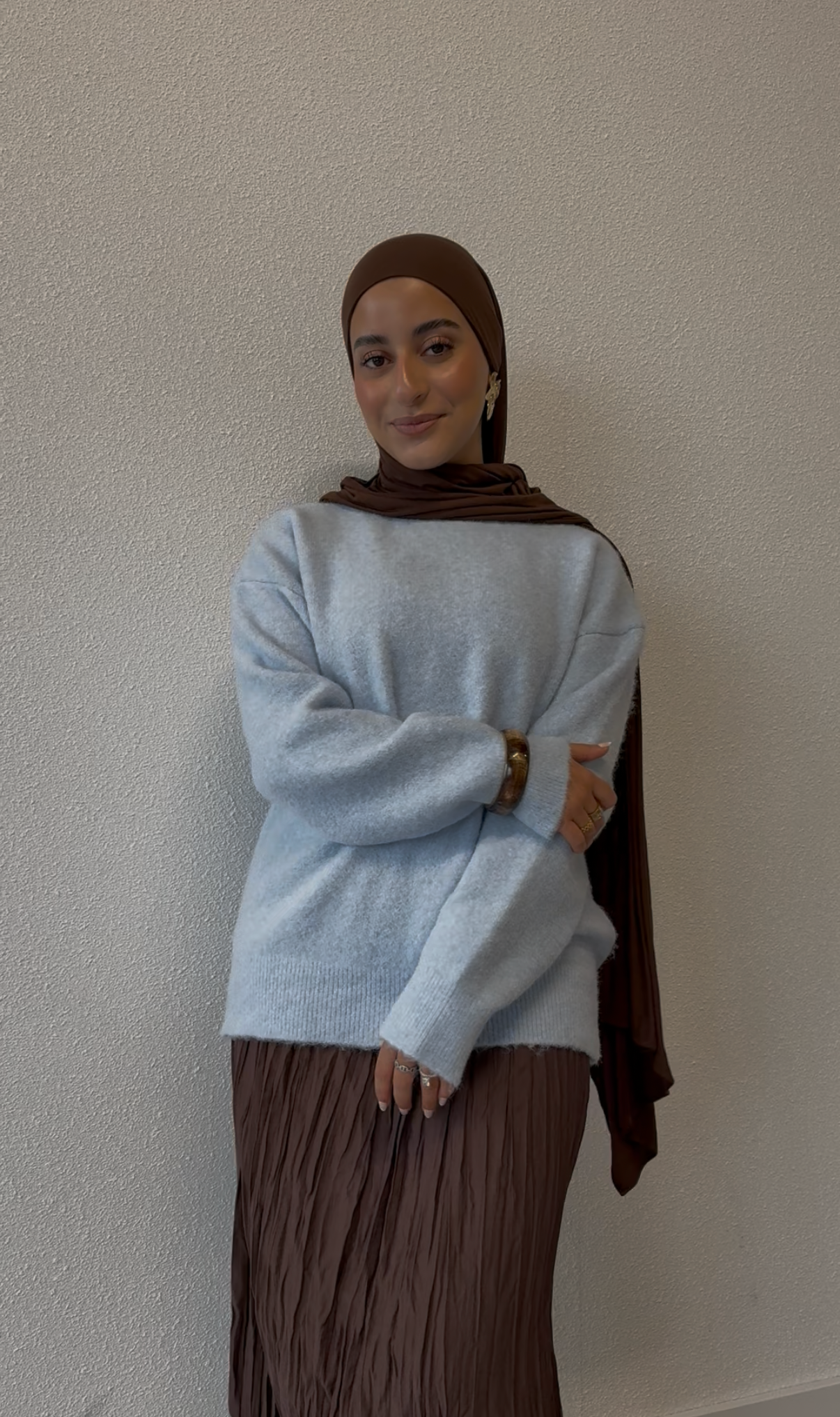 Oversized trui - babyblauw