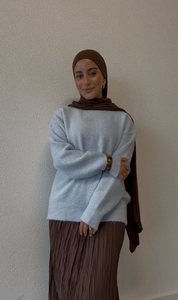 Oversized trui - babyblauw