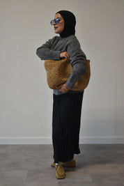 Oversized trui - antraciet