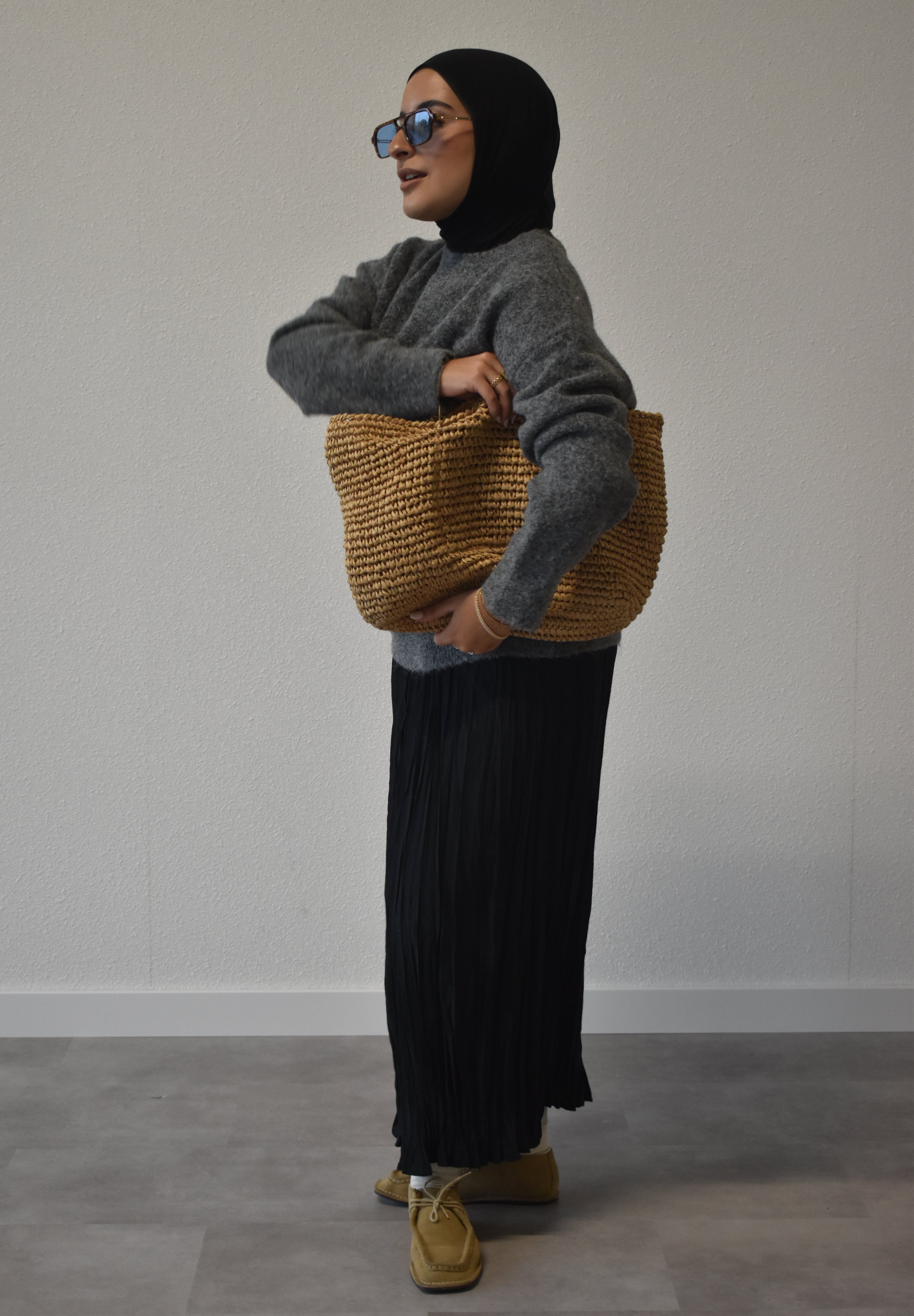 Oversized trui - antraciet