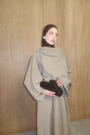 Abaya met sjaal - Koelbruin