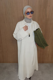 Linnen abaya - Zandbeige
