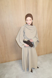 Abaya met sjaal - Koelbruin