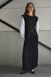 Blouse inclusief mouwen - donkerbruin
