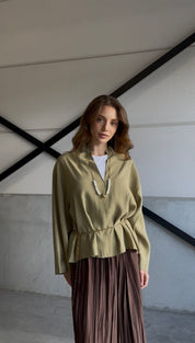 Oversized blouse - olijf