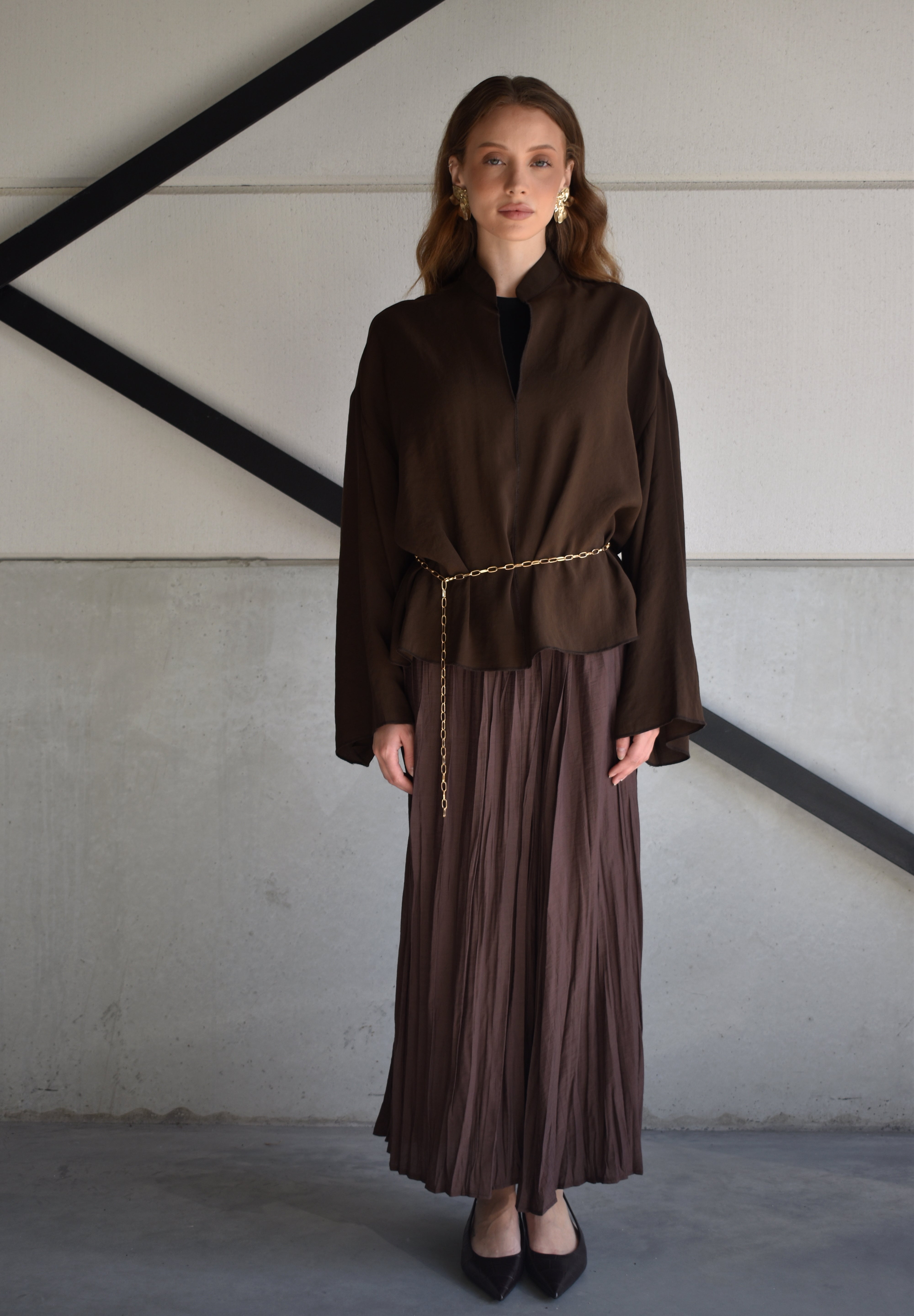 Oversized blouse - bruin