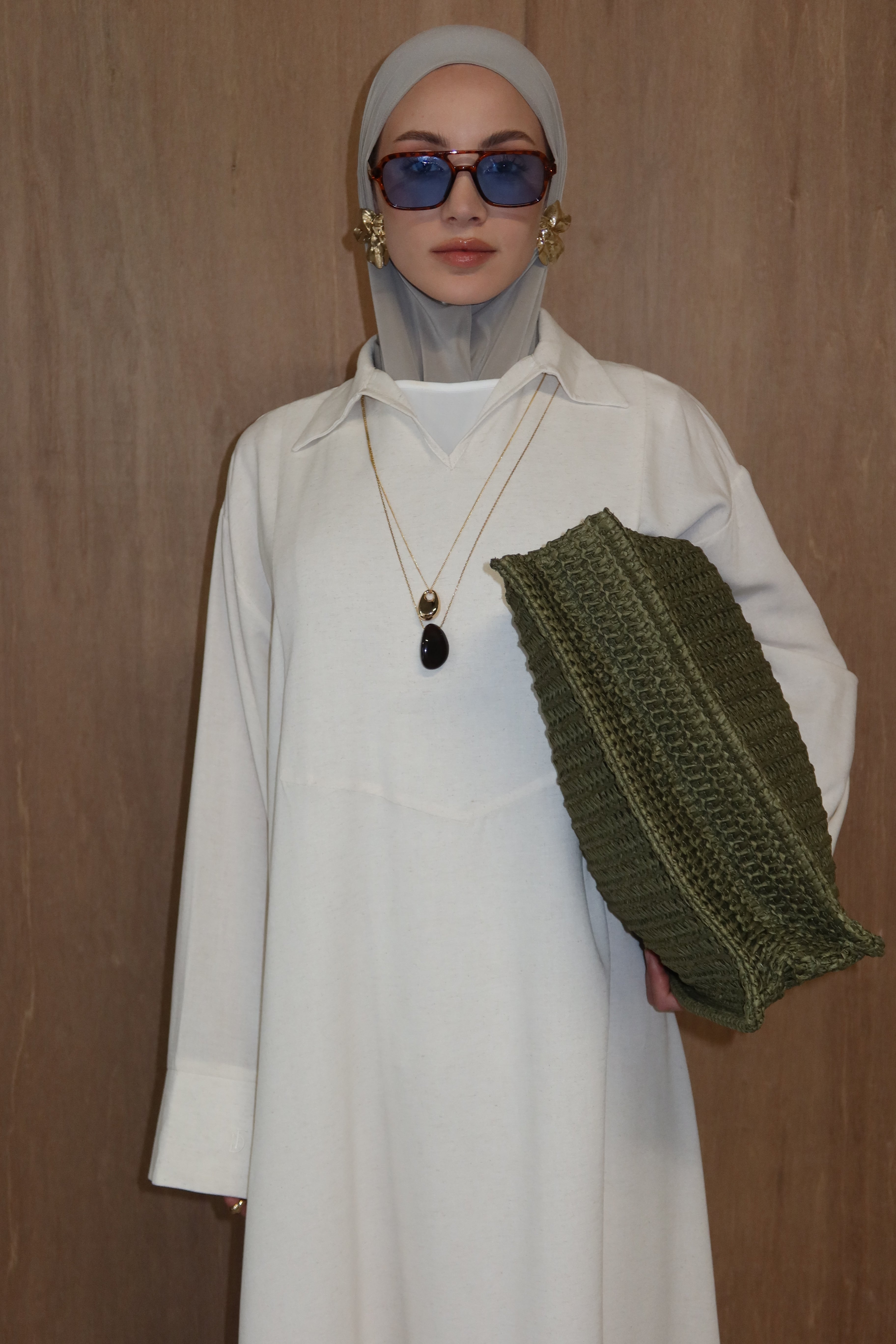 Linnen abaya - Zandbeige