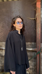 Oversized blouse - zwart