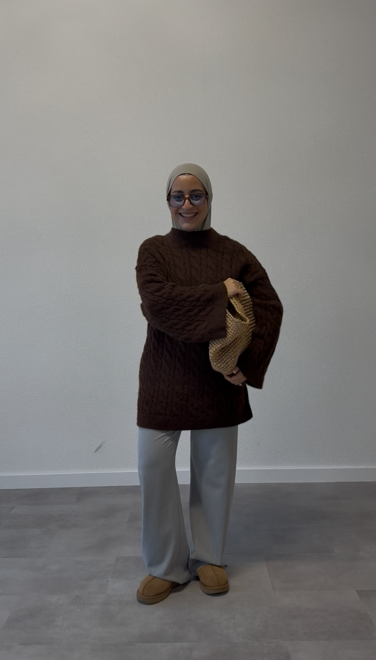 Kabeltrui - donkerbruin