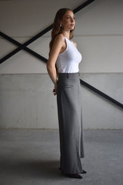Tweedelige set: rok met gilet - antraciet