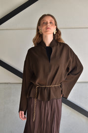Oversized blouse - bruin