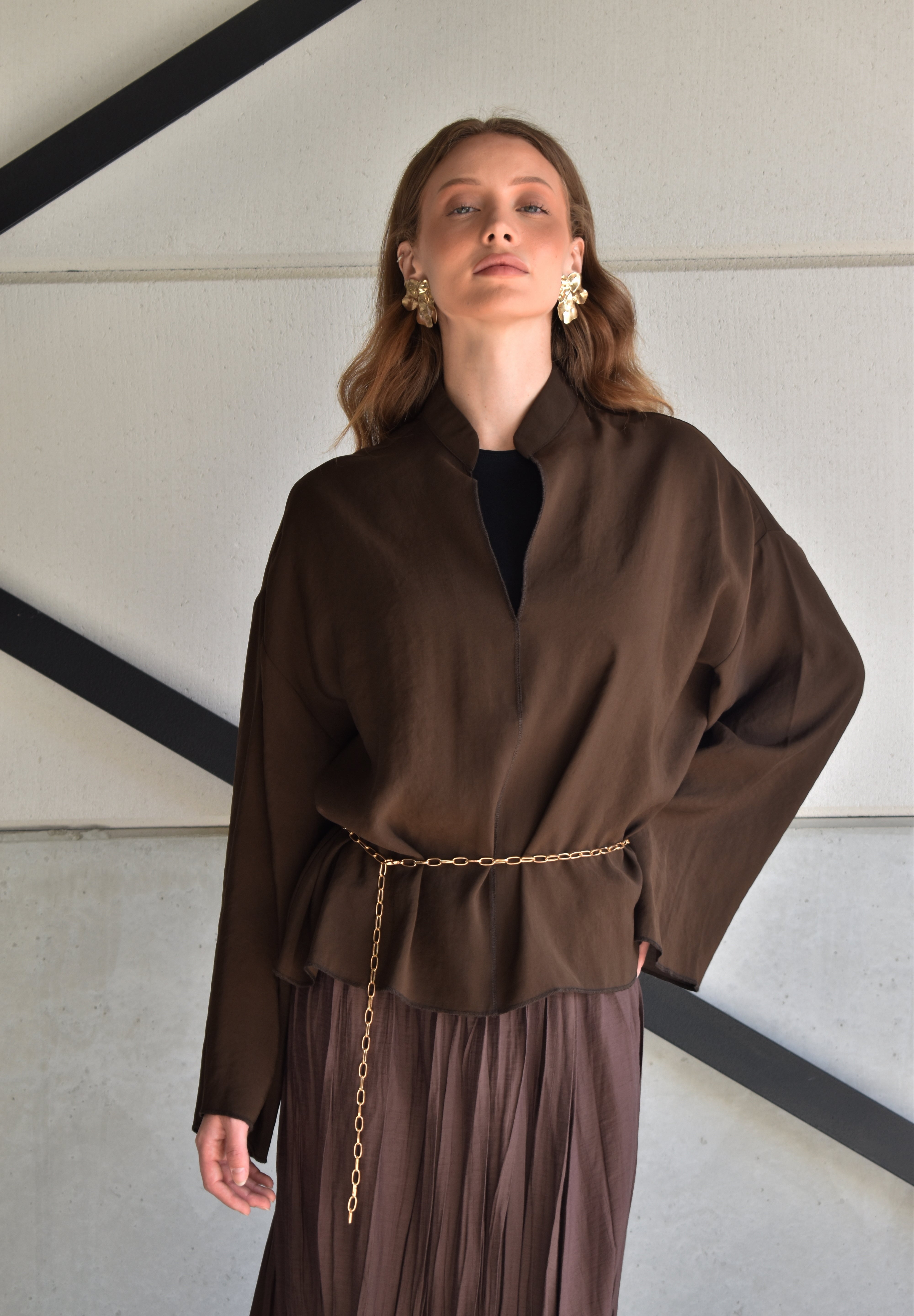 Oversized blouse - bruin