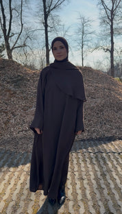 Abaya met sjaal - bruin