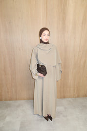 Abaya met sjaal - Koelbruin