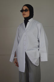 Blouse met splitarmen - wit