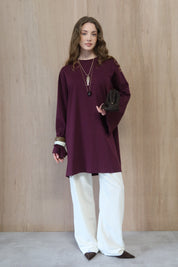 Dunne oversized shirt - Aubergine