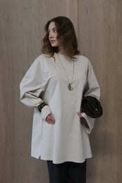 Dunne oversized shirt - Beige