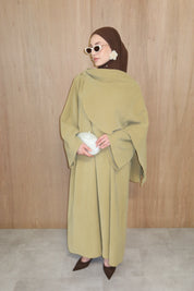 Abaya met sjaal - Pistache