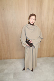 Abaya met sjaal - Koelbruin
