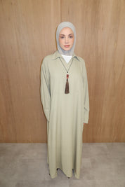 Linnen abaya - Pistache