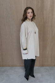 Dunne oversized shirt - Beige