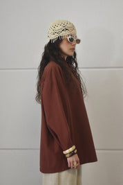 Oversized shirt - Terracotta
