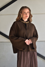 Oversized blouse - bruin