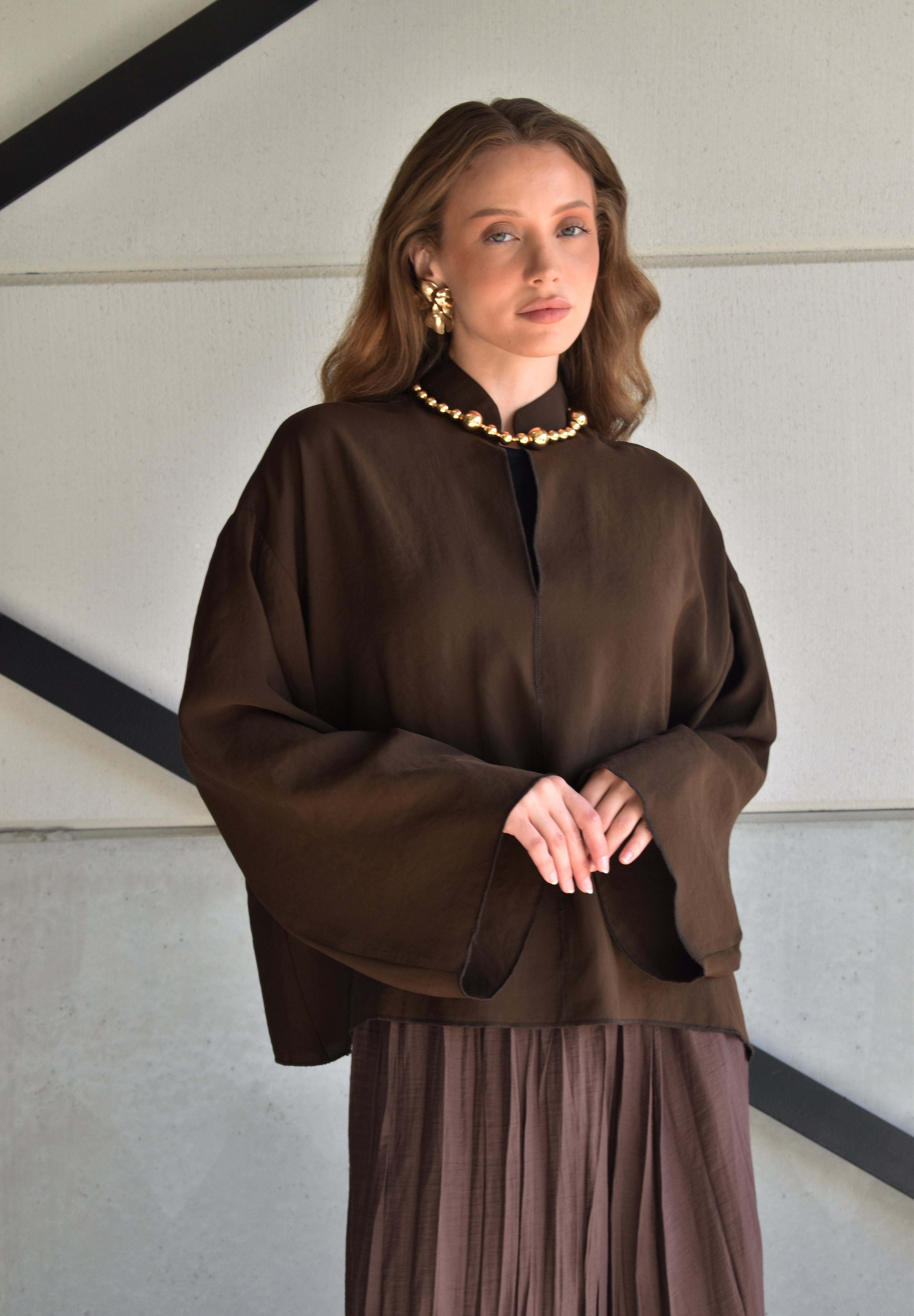 Oversized blouse - bruin