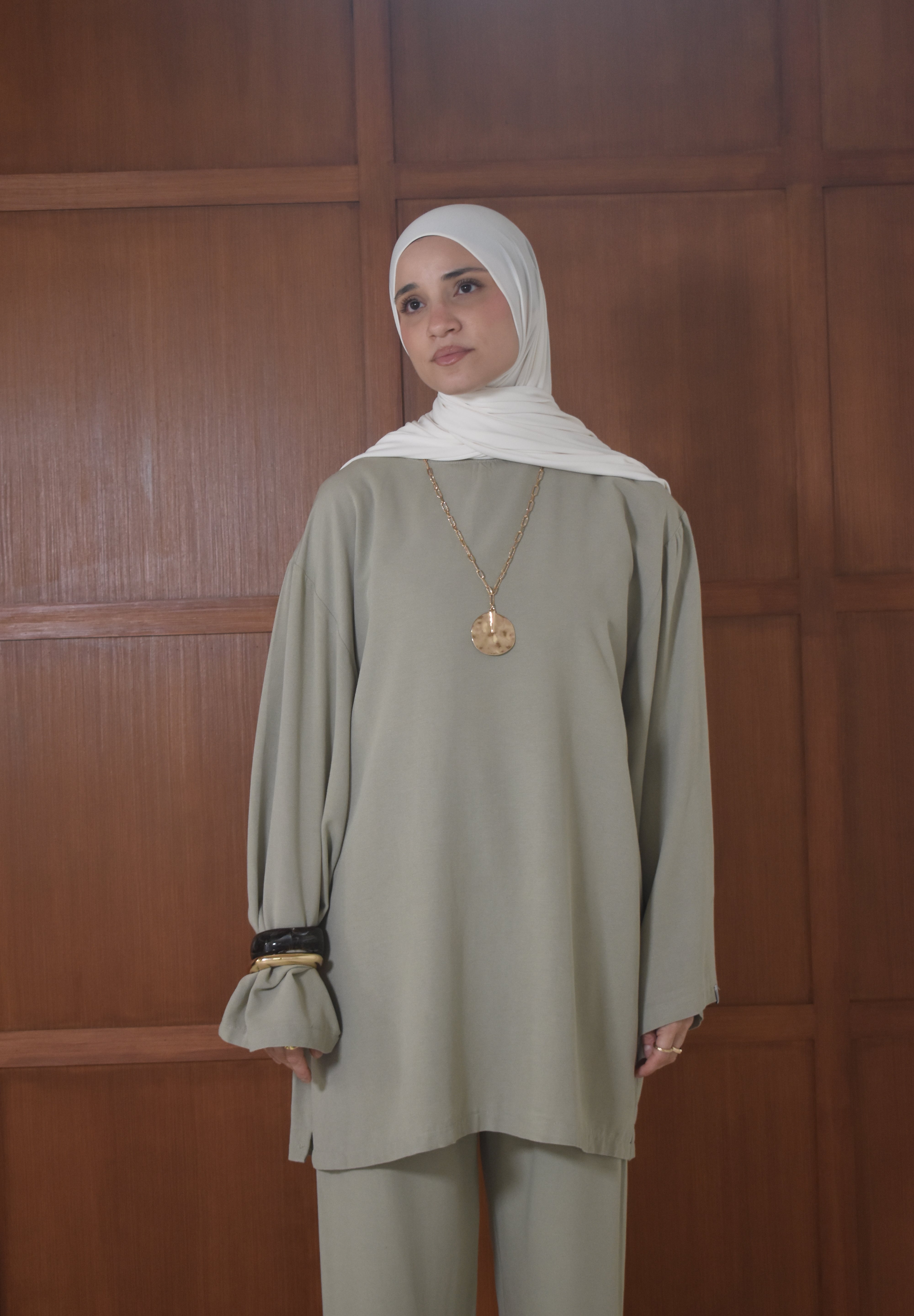 Oversized linnen shirt - Pistache