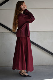 Oversized blouse - bordeaux