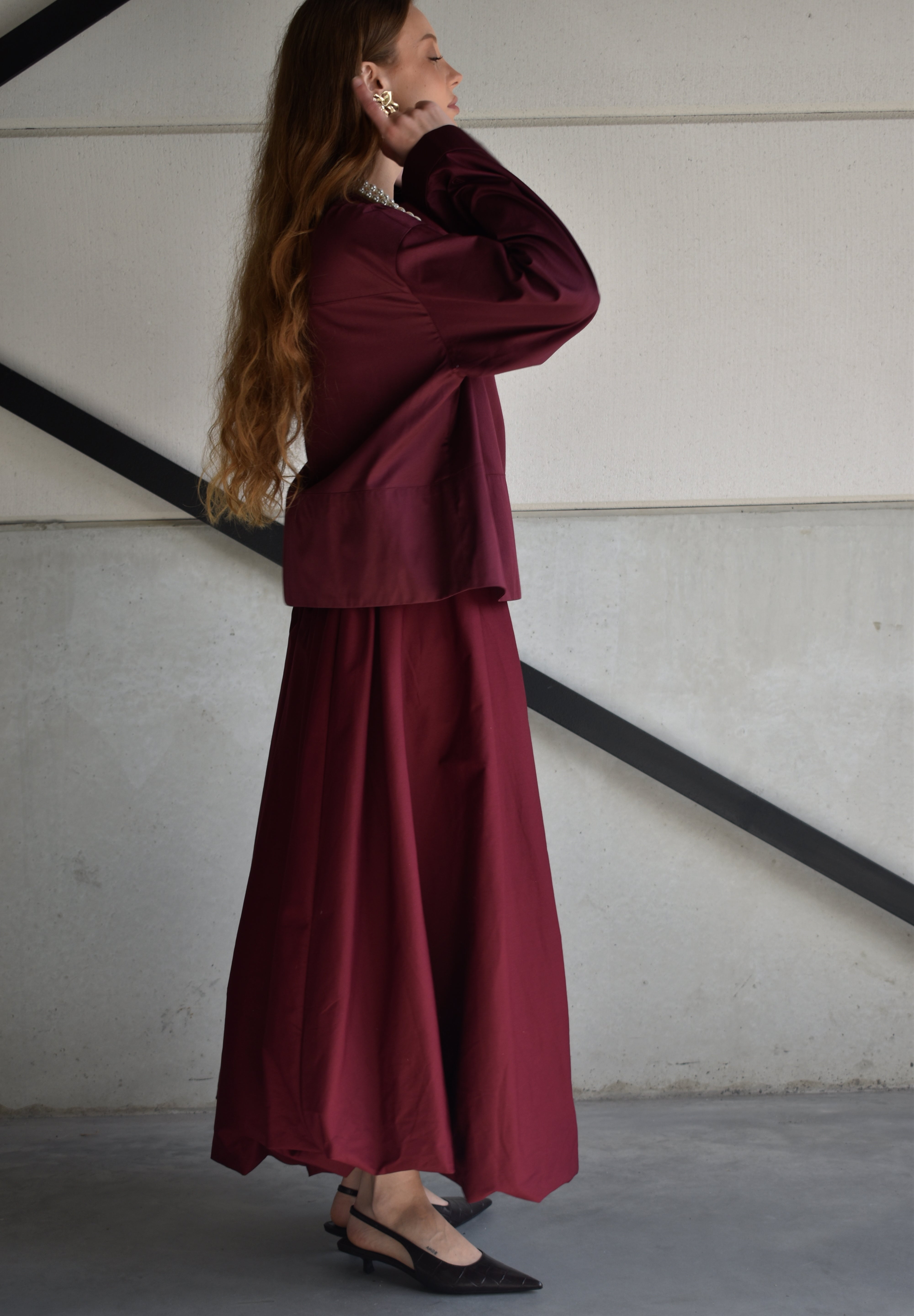 Oversized blouse - bordeaux