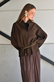 Oversized blouse - bruin