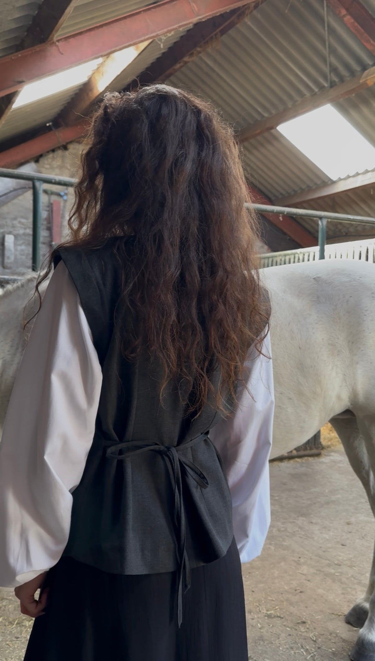 Blouse inclusief mouwen - antraciet
