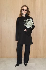 Dunne oversized shirt - Zwart