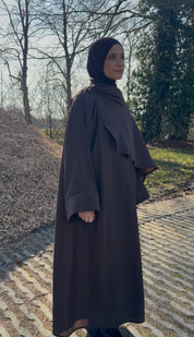 Abaya met sjaal - bruin