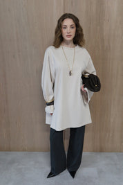 Dunne oversized shirt - Beige