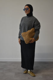 Oversized trui - antraciet