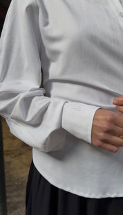 Asymmetrisch overhemd - wit