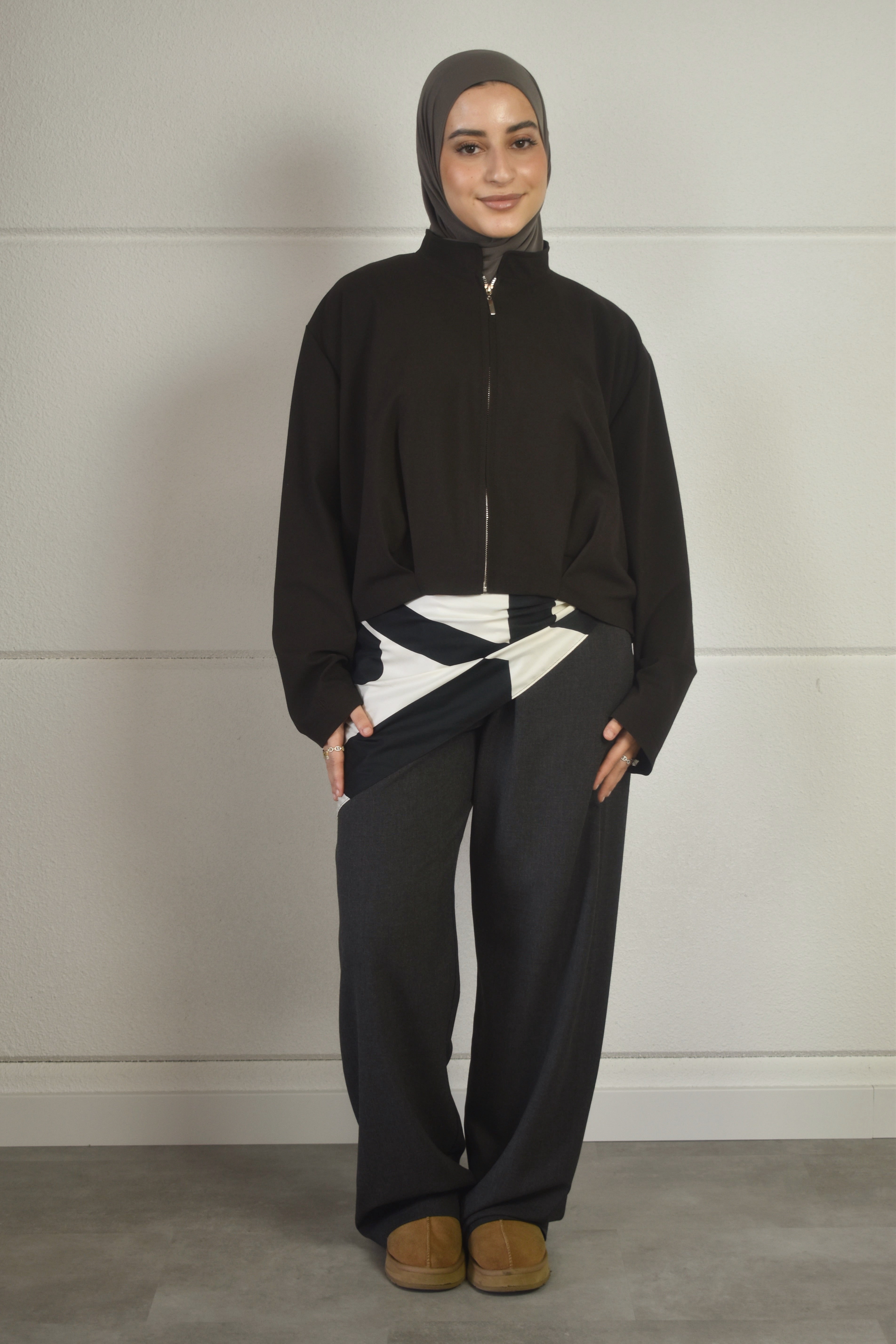 Pantalon - antraciet