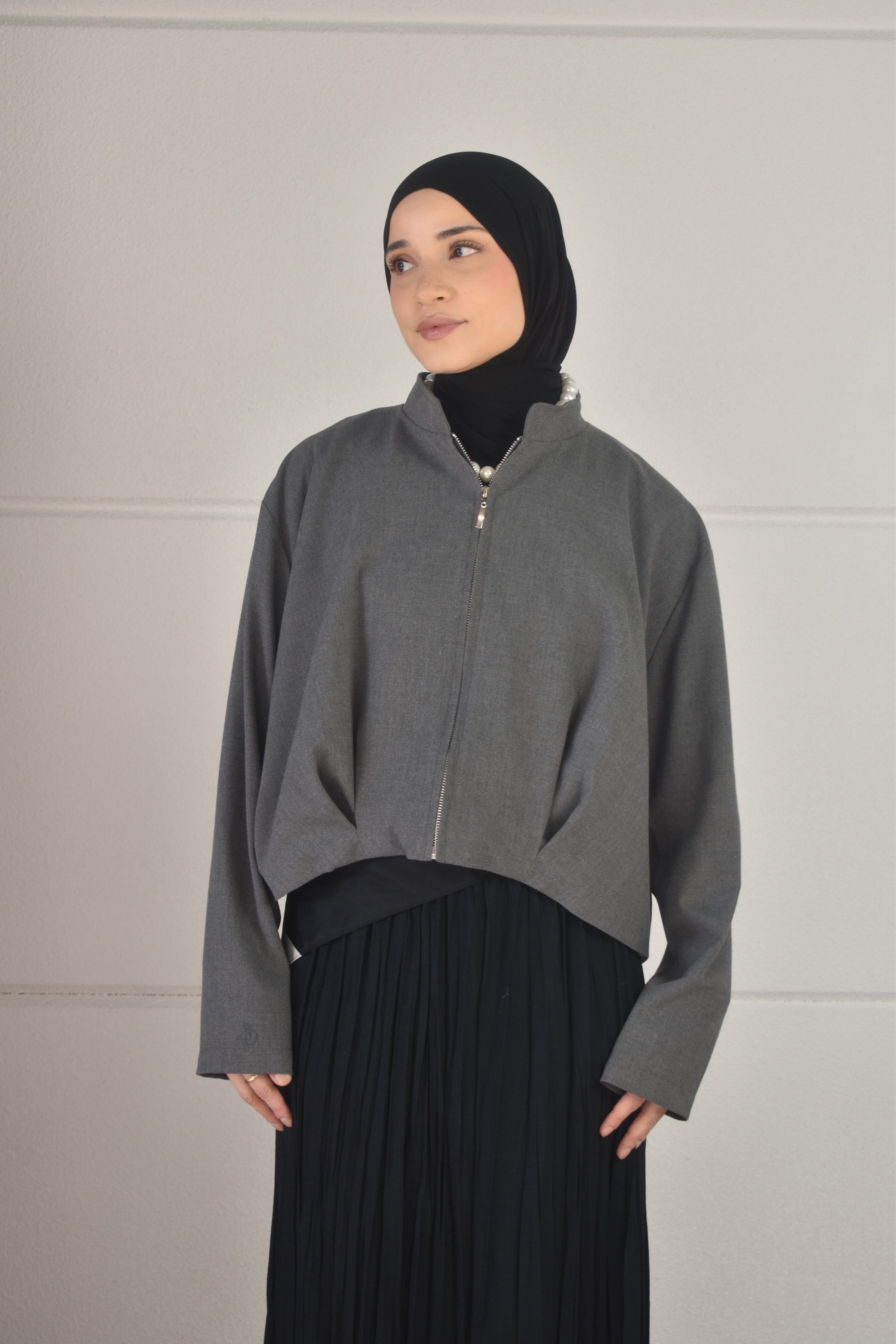 Bomberjacket - antraciet