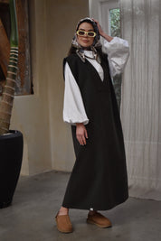 Cachet gilet jurk - antraciet