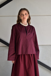Oversized blouse - bordeaux